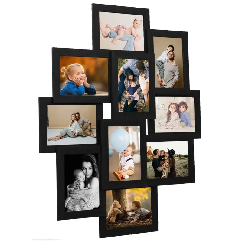 Stijlvolle fotolijst voor je mooiste herinneringen - Zwart / 10 x (10 x 15 cm) / 1 - Fotolijstjes