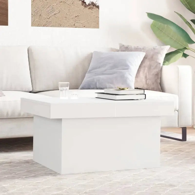 Stijlvolle salontafel van bewerkt hout voor een elegante woonkamer - Wit / 1 / 100 cm - Salontafels