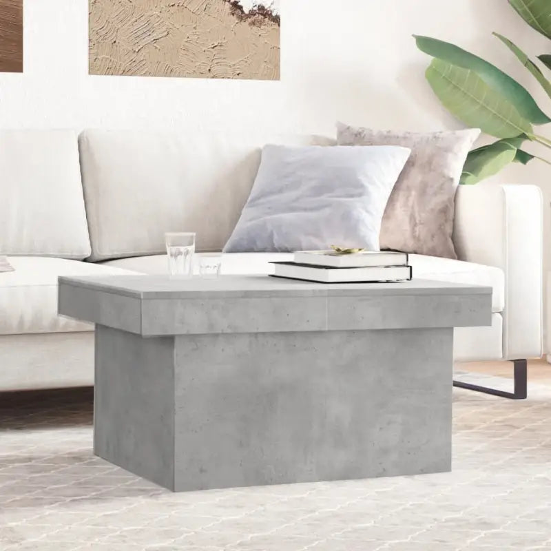 Stijlvolle salontafel van bewerkt hout voor een elegante woonkamer - Betongrijs / 1 / 100 cm - Salontafels