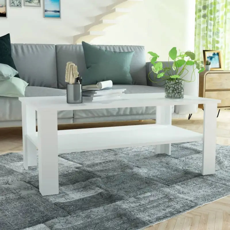 Stijlvolle salontafel van bewerkt hout voor elk interieur - Wit / 1 - Salontafels