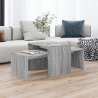 Stijlvolle salontafelset van bewerkt hout voor een elegante woonkamer - Grijs sonoma / 1 - Salontafels