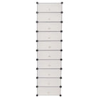Stijlvolle schoenenkast met kunststof panelen en stalen frames - Wit / 1 - Schoenenrekken