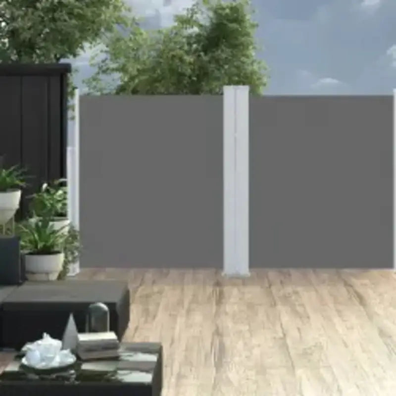Stijlvolle zijluifel voor privacy en bescherming op je terras - Antraciet / 160 x 600 cm / 1 - Parasols en zonneschermen