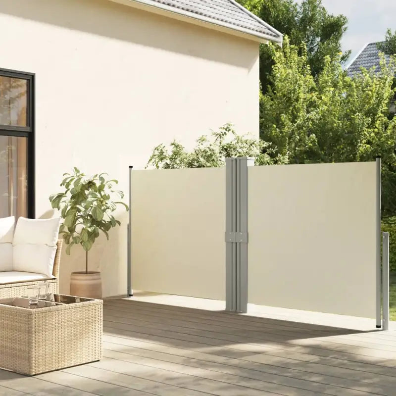 Stijlvolle zijluifel voor privacy en bescherming op je terras - Crème / 140 x 1200 cm / 1 - Parasols en zonneschermen