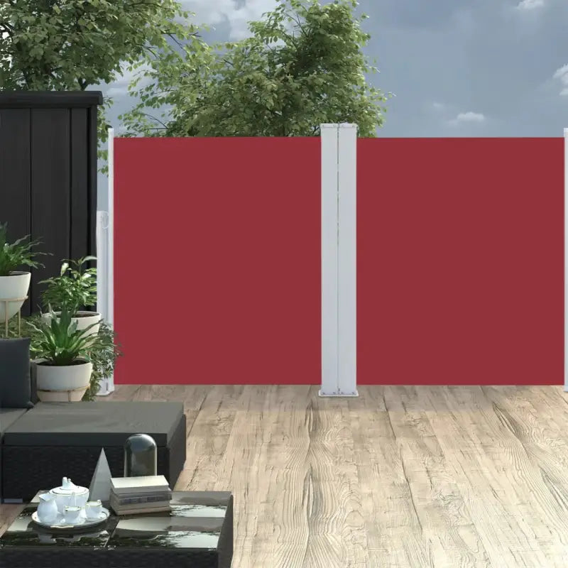Stijlvolle zijluifel voor privacy en bescherming op je terras - Rood / 160 x 600 cm / 1 - Parasols en zonneschermen