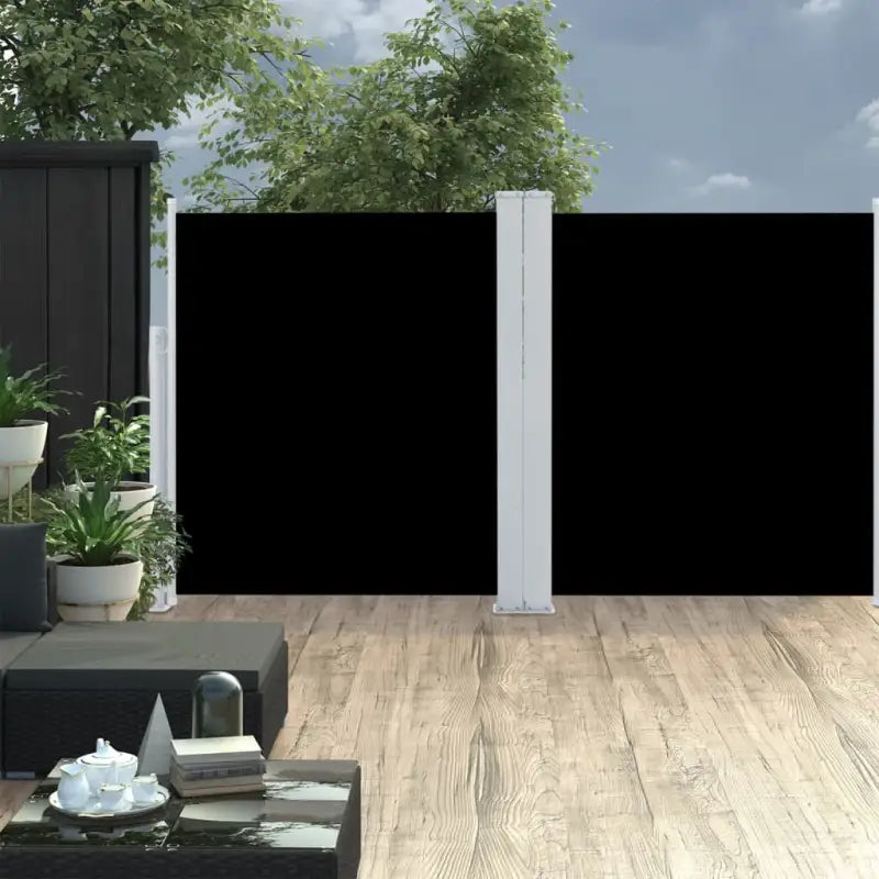 Stijlvolle zijluifel voor privacy en bescherming op je terras - Zwart / 140 x 600 cm / 1 - Parasols en zonneschermen