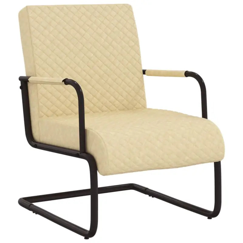 Stoel met Industrieel Design en Metalen Frame - Crème / 1 - Fauteuils & Relaxfauteuils