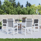 Stoelkussens in oxford stof voor een frisse uitstraling en oorspronkelijke vorm - Antraciet / 100 x 50 x 3 cm / 6