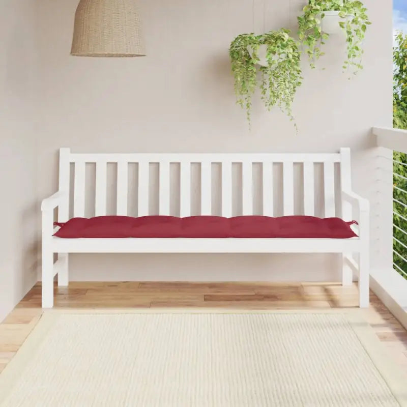 Stoelkussens met frisse uitstraling en duurzame oxford stof - Wijnrood / 180 x 50 x 7 cm / 1 - Stoelkussens