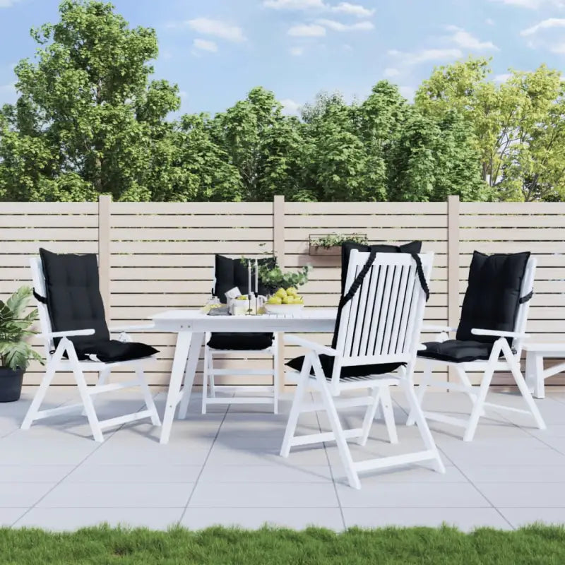 Stoelkussens met hoge rug van oxford stof voor een frisse uitstraling - Zwart / 4 / with 2 elastic straps - Stoelkussens