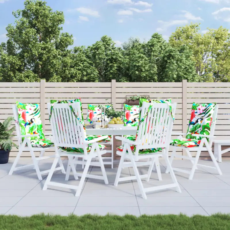 Stoelkussens met hoge rug van oxford stof voor een frisse uitstraling - Multikleur / 6 / with 2 elastic straps