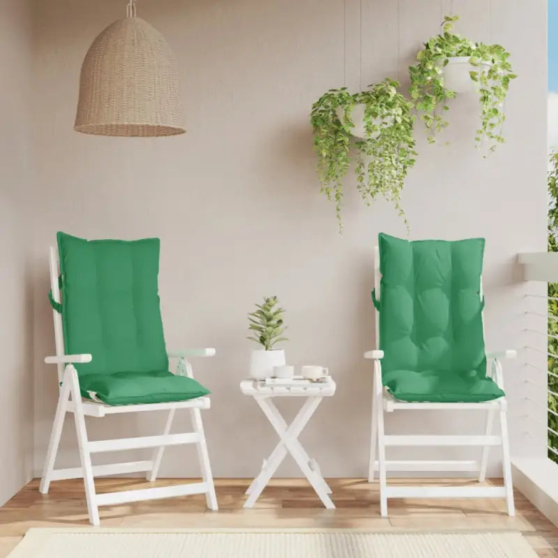 Stoelkussens met hoge rug van oxford stof voor een frisse uitstraling - Groen / 2 / with 2 elastic straps - Stoelkussens