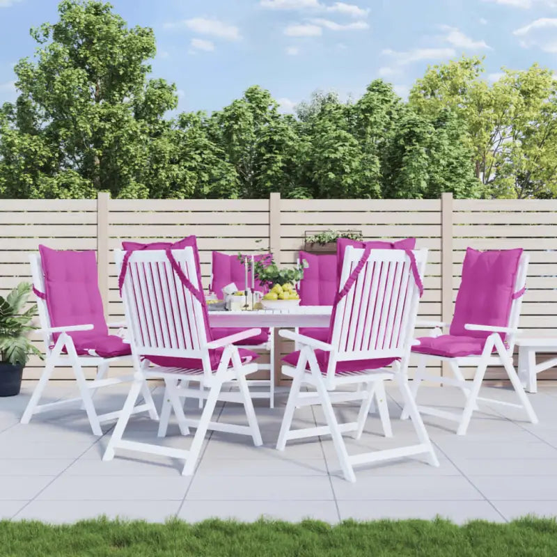 Stoelkussens met hoge rug van oxford stof voor een frisse uitstraling - Roze / 6 / with 2 elastic straps - Stoelkussens