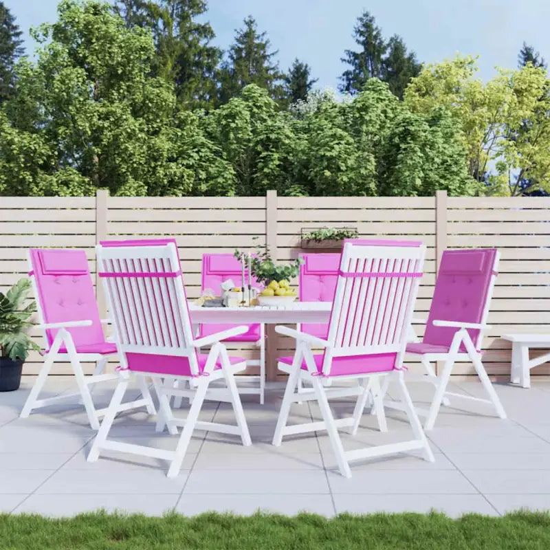 Stoelkussens met hoge rug van oxford stof voor frisse uitstraling - Roze / 6 - Stoelkussens