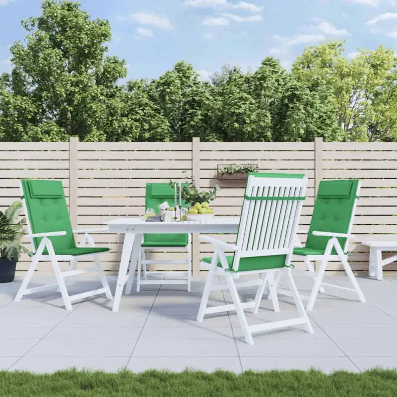 Stoelkussens met hoge rug van oxford stof voor frisse uitstraling - Groen / 4 - Stoelkussens