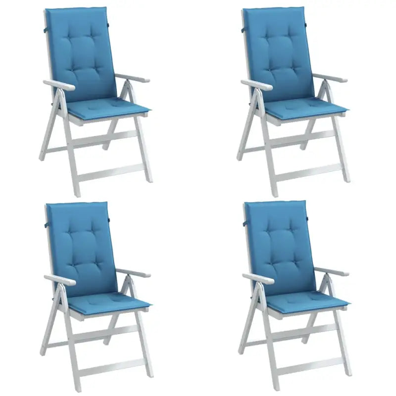 Stoelkussens met hoge rug voor een frisse uitstraling en oorspronkelijke vorm - blauw mix / 120 x 50 x 4 cm / 4