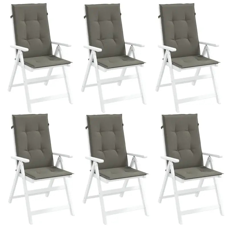 Stoelkussens met hoge rug voor een frisse uitstraling en oorspronkelijke vorm - donkergrijs mix / 120 x 50 x 4 cm / 6