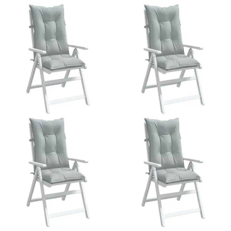 Stoelkussens met hoge rug voor een frisse uitstraling en oorspronkelijke vorm - lichtgrijs mix / 120 x 50 x 7 cm / 4