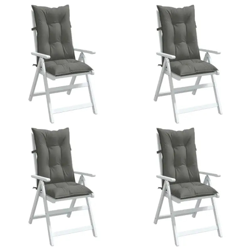 Stoelkussens met hoge rug voor een frisse uitstraling en oorspronkelijke vorm - donkergrijs mix / 120 x 50 x 7 cm / 4