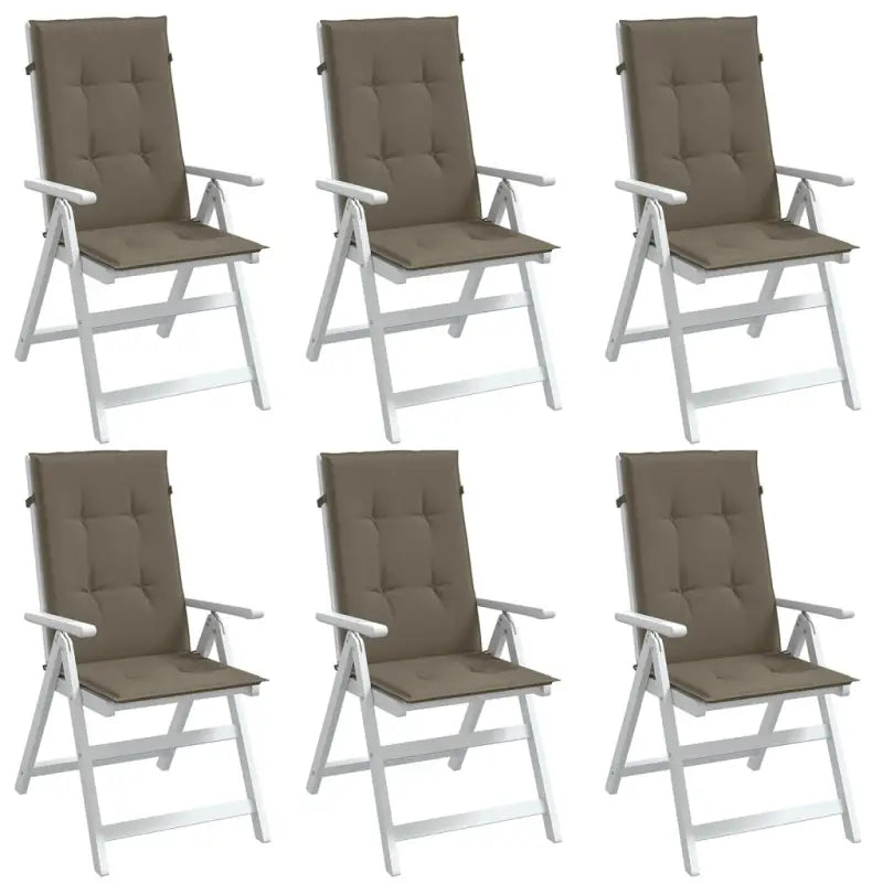 Stoelkussens met hoge rug voor een frisse uitstraling en oorspronkelijke vorm - taupe mix / 120 x 50 x 4 cm / 6