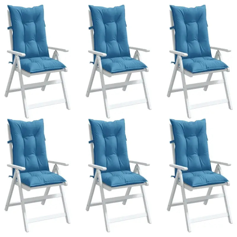 Stoelkussens met hoge rug voor een frisse uitstraling en oorspronkelijke vorm - blauw mix / 120 x 50 x 7 cm / 6