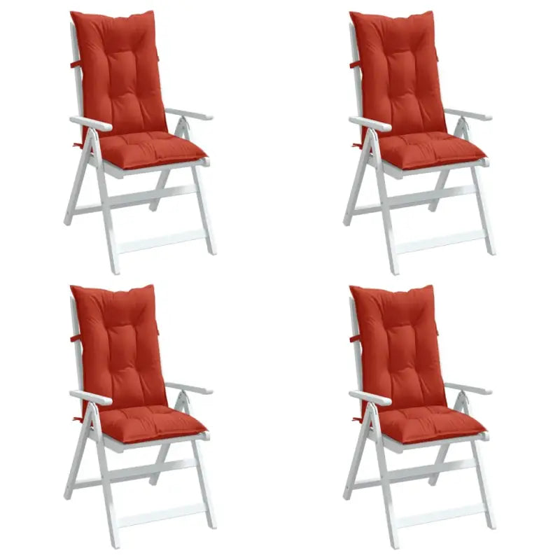 Stoelkussens met hoge rug voor een frisse uitstraling en oorspronkelijke vorm - rood mix / 120 x 50 x 7 cm / 4