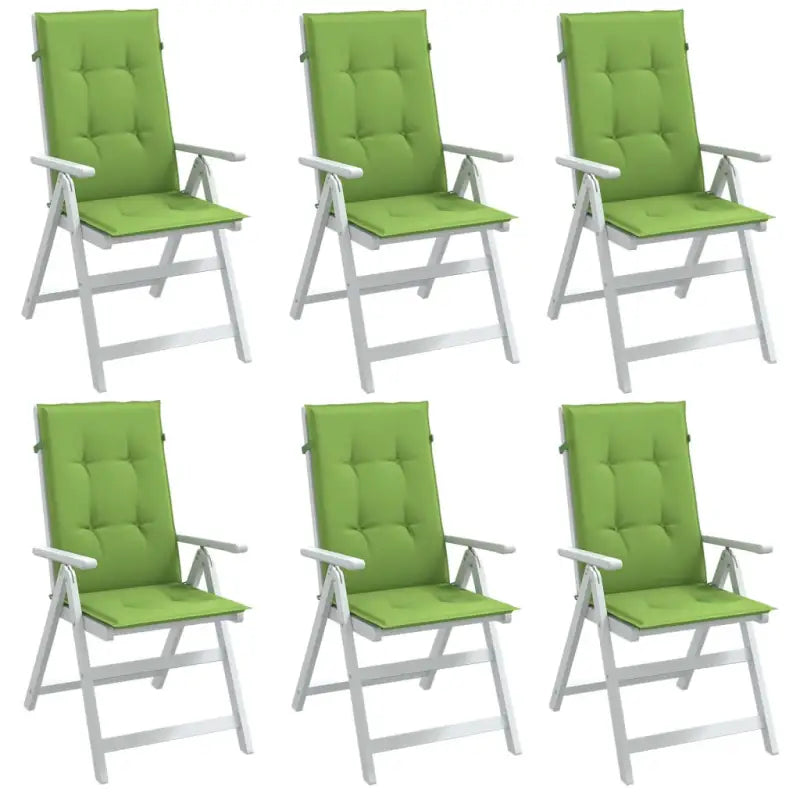 Stoelkussens met hoge rug voor een frisse uitstraling en oorspronkelijke vorm - groen mix / 120 x 50 x 4 cm / 6
