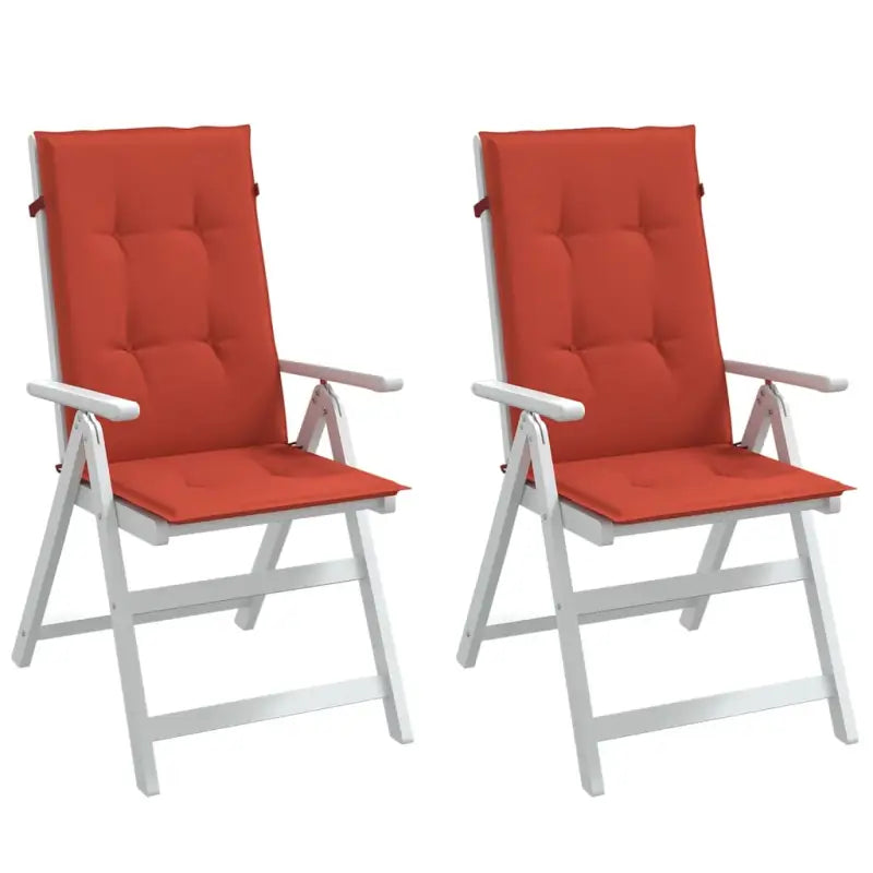 Stoelkussens met hoge rug voor een frisse uitstraling en oorspronkelijke vorm - rood mix / 120 x 50 x 4 cm / 2