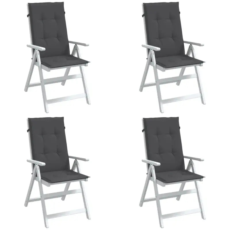 Stoelkussens met hoge rug voor een frisse uitstraling en oorspronkelijke vorm - antraciet mix / 120 x 50 x 4 cm / 4
