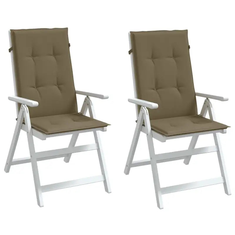 Stoelkussens met hoge rug voor een frisse uitstraling en oorspronkelijke vorm - taupe mix / 120 x 50 x 4 cm / 2
