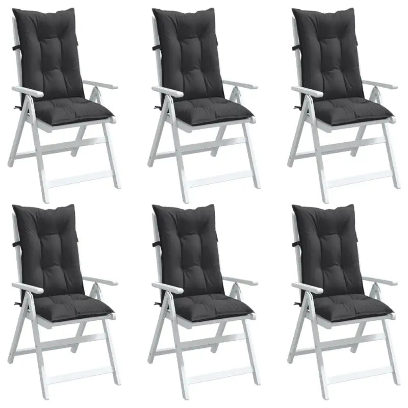 Stoelkussens met hoge rug voor een frisse uitstraling en oorspronkelijke vorm - antraciet mix / 120 x 50 x 7 cm / 6