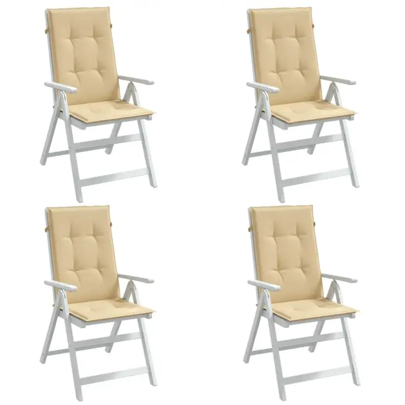 Stoelkussens met hoge rug voor een frisse uitstraling en oorspronkelijke vorm - beige mix / 120 x 50 x 4 cm / 4