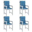 Stoelkussens met lage rug voor een frisse uitstraling en oorspronkelijke vorm - blauw mix / 100 x 50 x 4 cm / 4