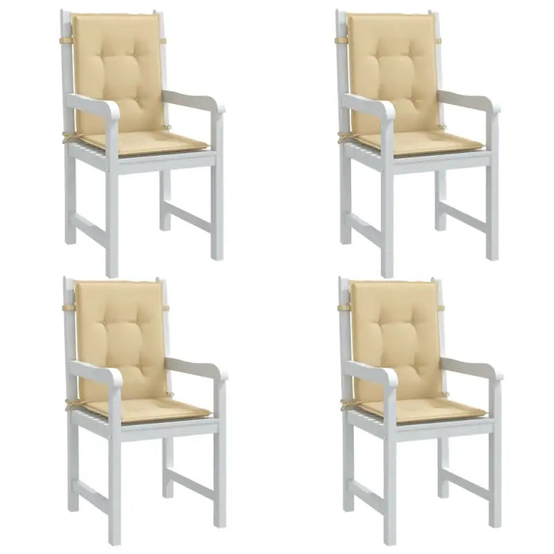 Stoelkussens met lage rug voor een frisse uitstraling en oorspronkelijke vorm - beige mix / 100 x 50 x 4 cm / 4