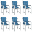 Stoelkussens met lage rug voor een frisse uitstraling en oorspronkelijke vorm - blauw mix / 100 x 50 x 4 cm / 6