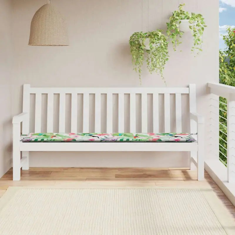 Stoelkussens van oxford stof voor een frisse uitstraling in je tuin - Groen en roze / 200 x 50 x 3 cm / 1 - Stoelkussens