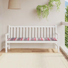 Stoelkussens van oxford stof voor een frisse uitstraling in je tuin - Rood ruitpatroon / 180 x 50 x 3 cm / 1