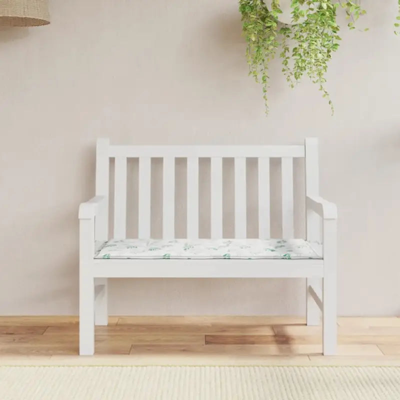 Stoelkussens van oxford stof voor een frisse uitstraling in je tuin - Wit en groen / 120 x 50 x 3 cm / 1 - Stoelkussens