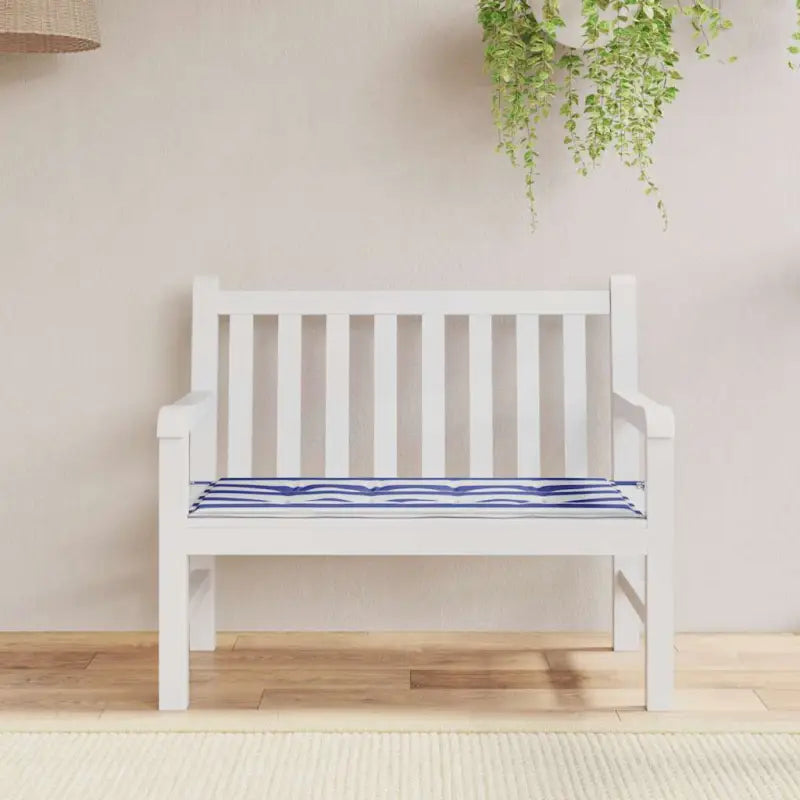Stoelkussens van oxford stof voor een frisse uitstraling in je tuin - Blauw en wit / 100 x 50 x 3 cm / 1 - Stoelkussens