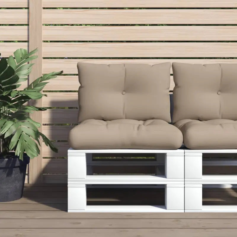 Stoelkussens van oxford stof voor een frisse uitstraling met holle vezel - Taupe / 2 - Stoelkussens