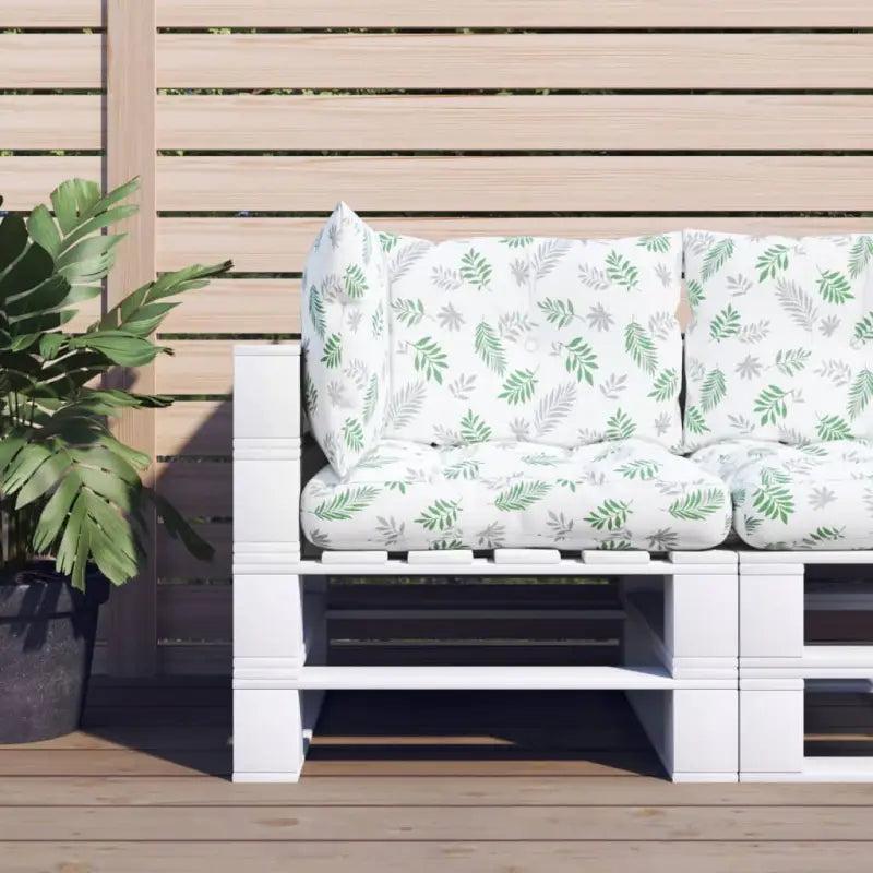 Stoelkussens van oxford stof voor een frisse uitstraling met holle vezel - Wit en groen / 3 - Stoelkussens