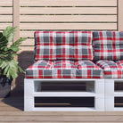 Stoelkussens voor een frisse uitstraling en behouden oorspronkelijke vorm - Rood ruitpatroon / 70 x 70 x 12 cm / 1