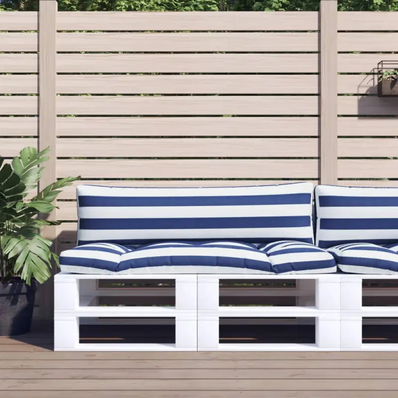 Stoelkussens voor een frisse uitstraling en oorspronkelijke vorm - Blauw en wit / 2 - Stoelkussens