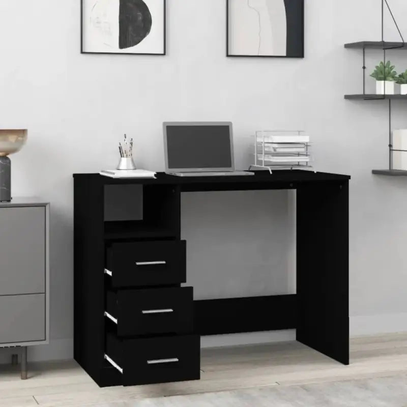 Strak bureaublad met lades van bewerkt hout voor moderne kamers - Bureaus