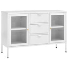 Strak dressoir met gehard glas en verstelbare schappen - Dressoirs & buffetkasten