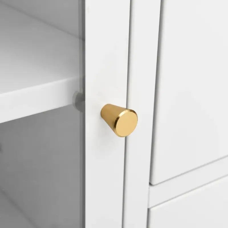 Strak dressoir met gehard glas en verstelbare schappen - Dressoirs & buffetkasten