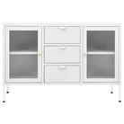 Strak dressoir met gehard glas en verstelbare schappen - Dressoirs & buffetkasten