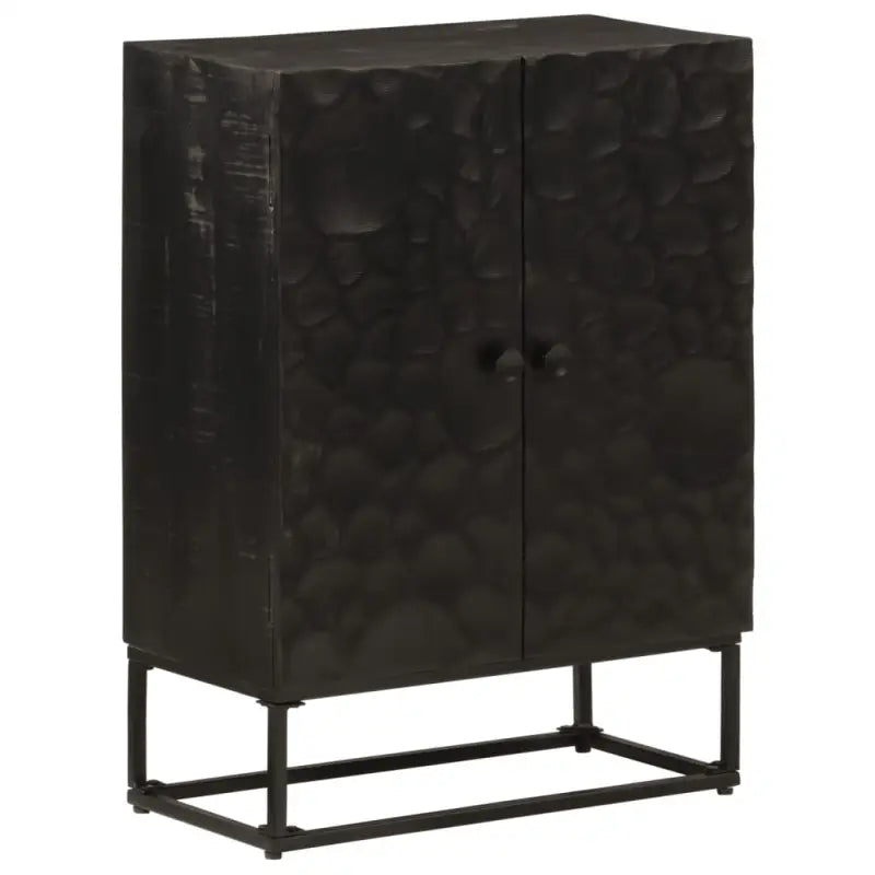 Televiziekast van massief mangohout met trendy en stevige design - 55 x 30 x 76 cm / 1 / Met 2 deuren - Opbergkasten &