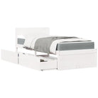 Tijdloos bedframe van massief grenenhout voor je slaapkamer - Wit / 90 x 190 cm - Bedden & bedframes