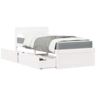 Tijdloos bedframe van massief grenenhout voor je slaapkamer - Wit / 90 x 200 cm - Bedden & bedframes
